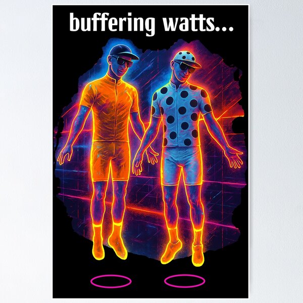 Item preview, Cycling Watts - Funny Quote & Modern Cycling Art Print designed and sold by bekksa.