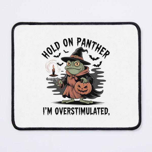 Item preview, Hold on Partner Im Overstimulated Halloween Cowboy Frog designed and sold by WalshDrawnLaugh.
