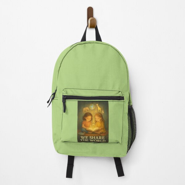 Item preview, We Share the World — Two Little Girls Reading designed and sold by Novel Works Studio.