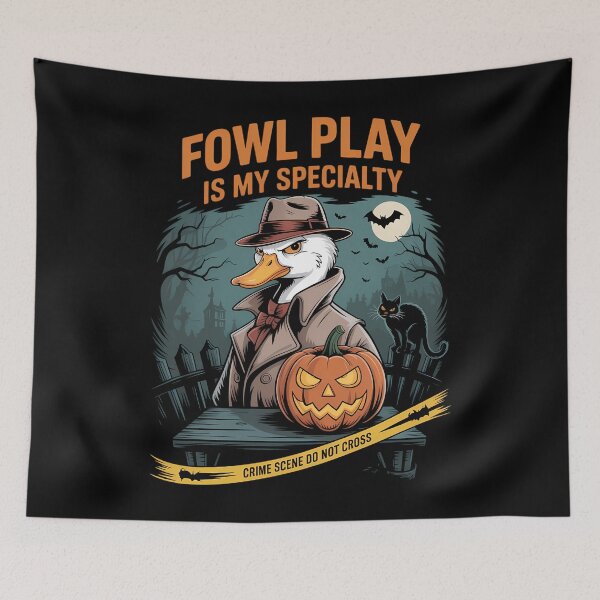 Item preview, Halloween Goose Fowl Play Is My Specialty Pumpkin Detective designed and sold by WalshDrawnLaugh.