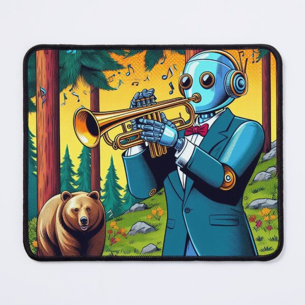 Item preview, Robot and cute bear  designed and sold by Dogandesighn.