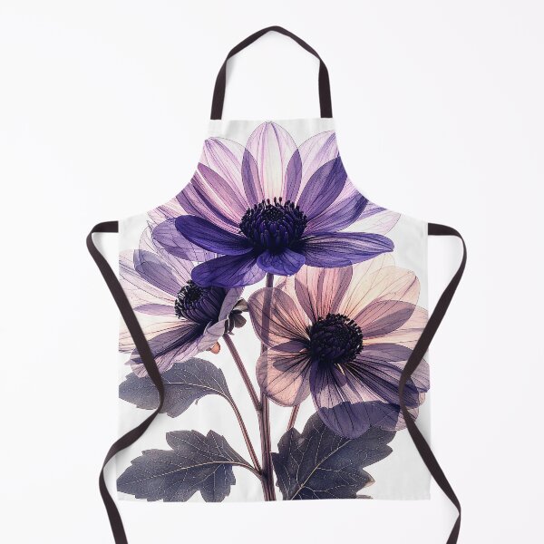 Item preview, Chrysanthemum flowers x-ray style purple designed and sold by LiskoDesign.