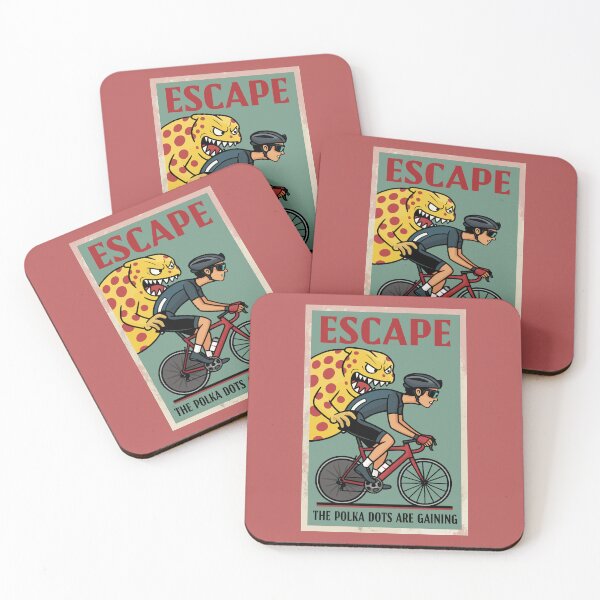 Item preview, Humorous Cycling Art – Dodging Polka Dots – Polka Dot Jersey Parody – Peloton Mountain Stage Fun – Climber’s Gift – Retro Road Bike Poste designed and sold by bekksa.