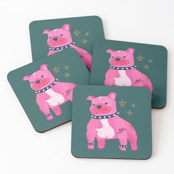 Item preview, Pink Bully with a Tattoo designed and sold by Kathy Osborne Studio.