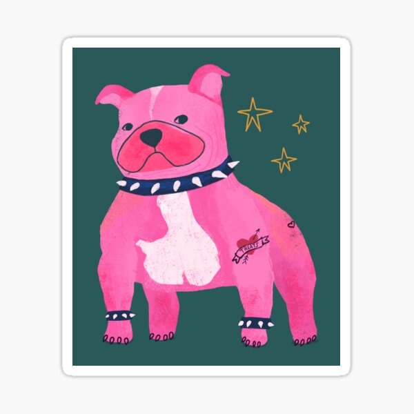 Item preview, Pink Bully with a Tattoo designed and sold by Kathy Osborne Studio.