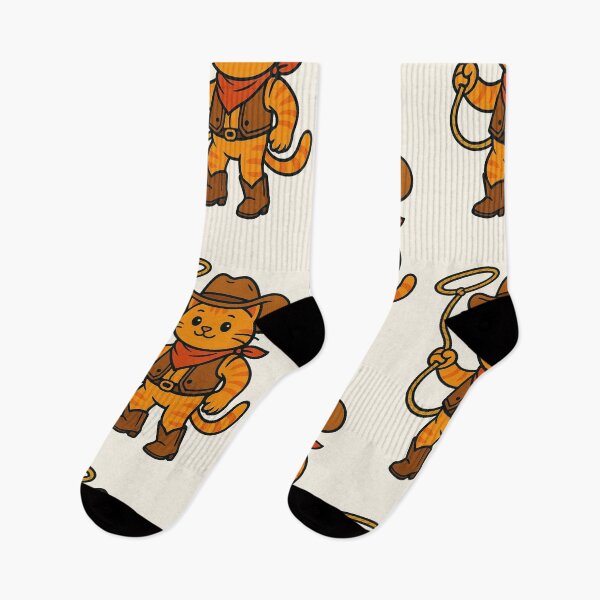 Item preview, Cute Cowboy Cat – Funny Wild West Cartoon Design designed and sold by HoopeStylee.