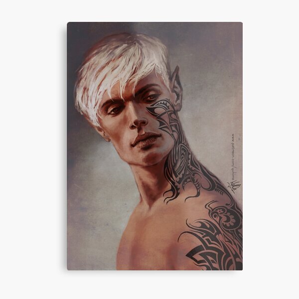Rowan Whitethorn Thron aus Glas Metallbild
