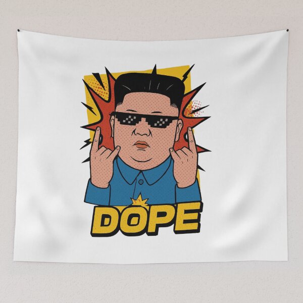 Item preview, Dope, Supreme Leader, North Korea, parody, funnyfits70, Humor, Funny, retro, vintages, funny quotes, animal humor, designed and sold by FunnyFits70.