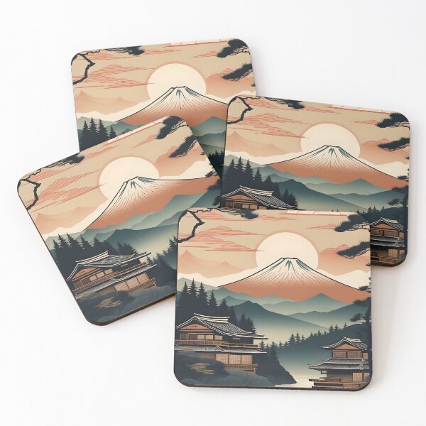 Item preview, Edo Period Mountain Village – Japanese Woodblock Poster designed and sold by Vandy Fullam.