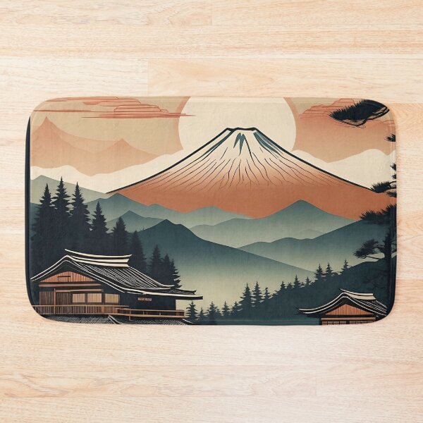 Item preview, Edo Period Mountain Village – Japanese Woodblock Poster designed and sold by Vandy Fullam.