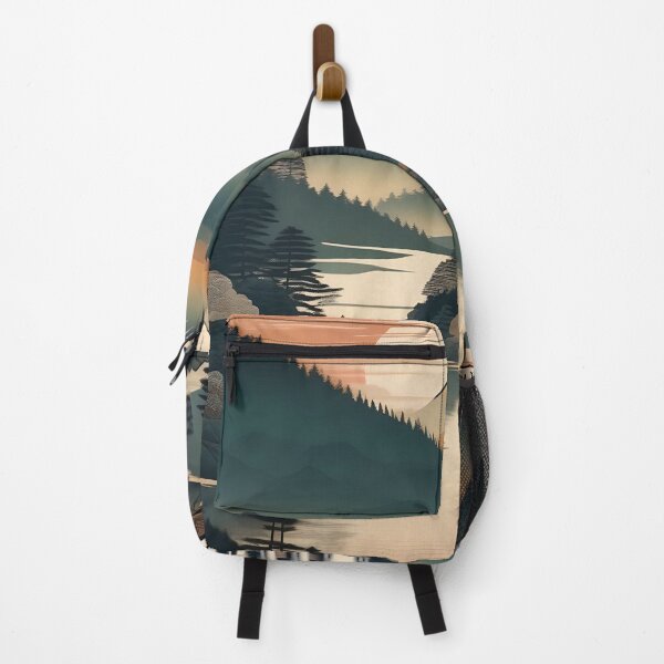 Item preview, Serene Japan Landscape – Vintage Wood Block Print Design designed and sold by Vandy Fullam.