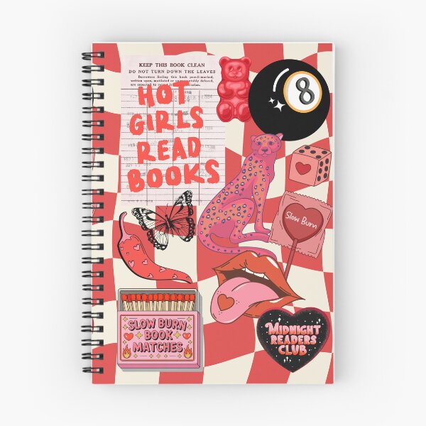 Item preview, Hot Girls Read Books Notebook  designed and sold by Mabel Mae Collective.
