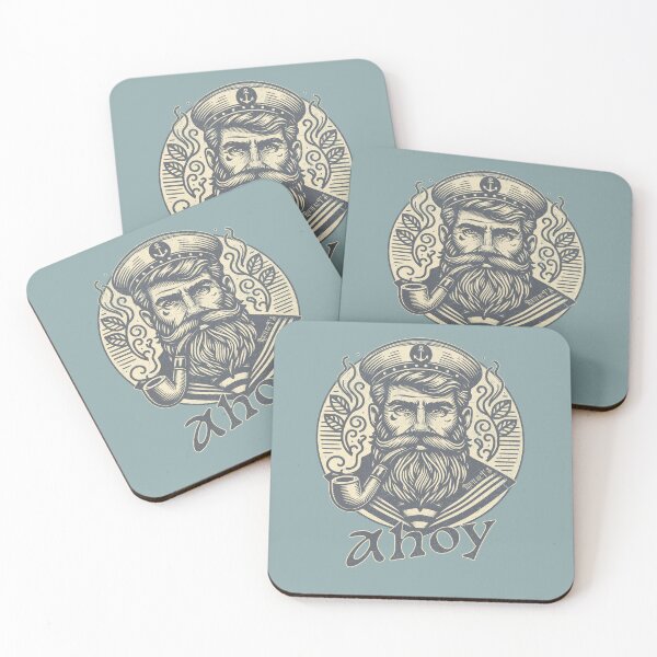 Item preview, Ahoy! Vintage Sailor-Tattoo Style smoking a pipe. designed and sold by AfricaSkyBlue.