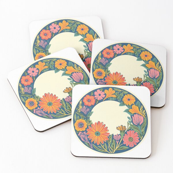 Item preview, Retro flower circle designed and sold by MendaciousMina.