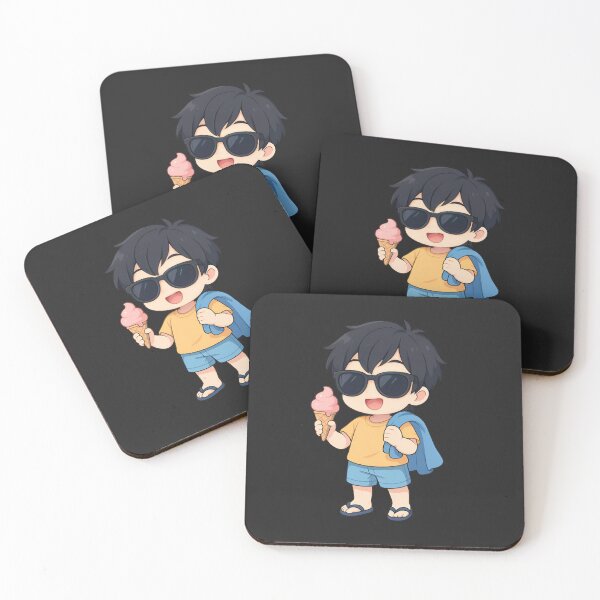 Item preview, Cute Chibi Summer Beach Vibes – Kawaii Sunglasses & Ice Cream Anime Art designed and sold by ColorSplash123.
