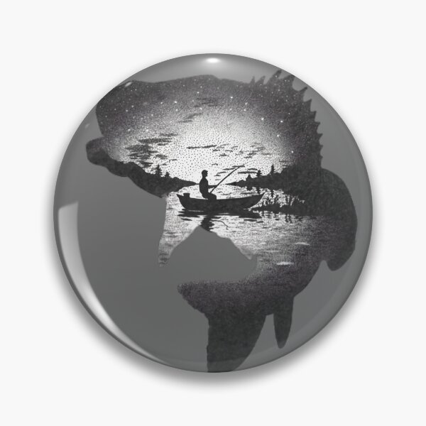 Item preview, Bass Fishing Silhouette  designed and sold by Cora Worthington Art.