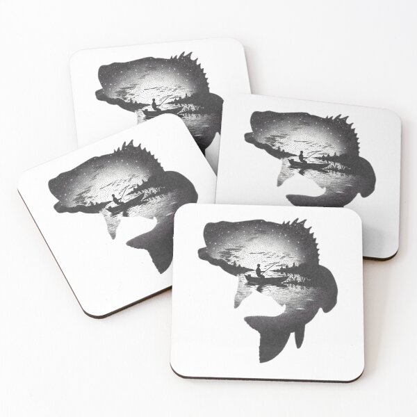 Item preview, Bass Fishing Silhouette  designed and sold by Cora Worthington Art.
