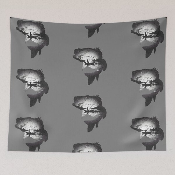 Item preview, Bass Fishing Silhouette  designed and sold by Cora Worthington Art.