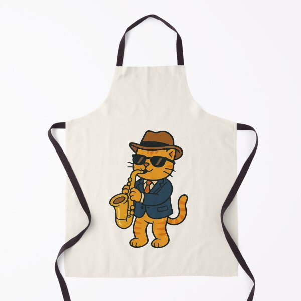 Item preview, Cute Jazz Cat – Cool Saxophone Musician Cartoon Design designed and sold by HoopeStylee.