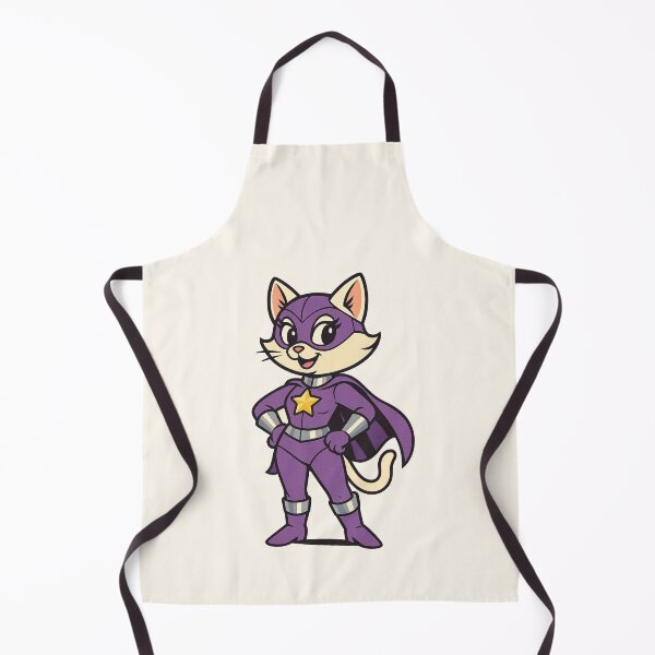 Item preview, Cute Superheroine Cat – Original Cartoon Hero Kitty Design designed and sold by HoopeStylee.