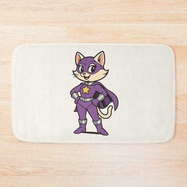 Item preview, Cute Superheroine Cat – Original Cartoon Hero Kitty Design designed and sold by HoopeStylee.
