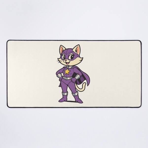 Item preview, Cute Superheroine Cat – Original Cartoon Hero Kitty Design designed and sold by HoopeStylee.