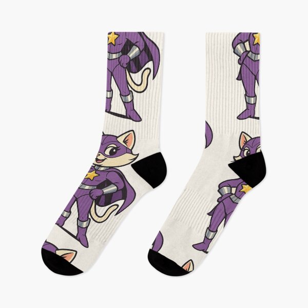 Item preview, Cute Superheroine Cat – Original Cartoon Hero Kitty Design designed and sold by HoopeStylee.