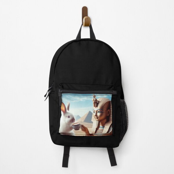 Item preview, Pharaoh and bunny coffee enjoying designed and sold by Dogandesighn.