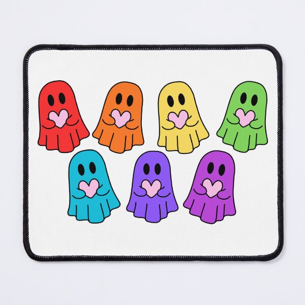 Item preview, Rainbow Ghosts Holding Hearts designed and sold by The Crazy Cat Lady.