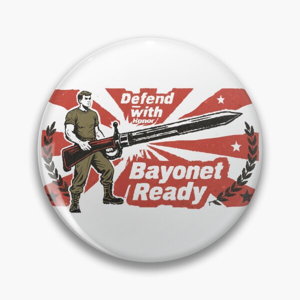 Item preview, Retro Propaganda Bayonet T-Shirt | Defend with Honor War Poster Design designed and sold by Uglyandcute.