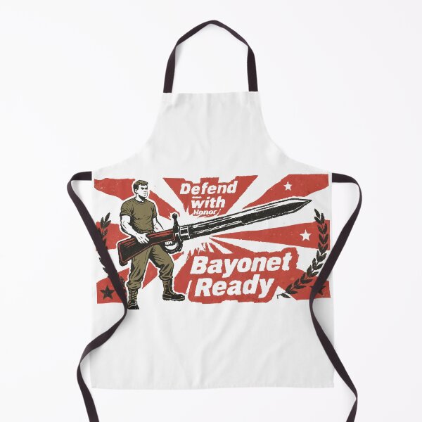 Item preview, Retro Propaganda Bayonet T-Shirt | Defend with Honor War Poster Design designed and sold by Uglyandcute.