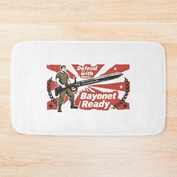 Item preview, Retro Propaganda Bayonet T-Shirt | Defend with Honor War Poster Design designed and sold by Uglyandcute.