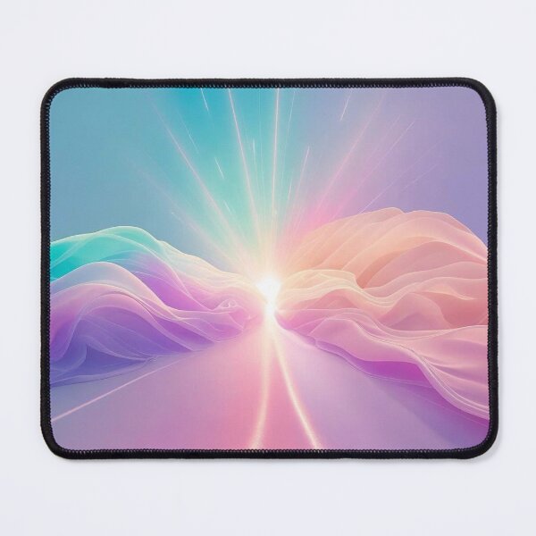 Item preview, Ethereal Aura Glow Landscape – Pastel Sunset Waves in Dreamy Gradient designed and sold by ArtivaNest.