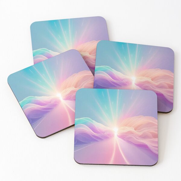 Item preview, Ethereal Aura Glow Landscape – Pastel Sunset Waves in Dreamy Gradient designed and sold by ArtivaNest.