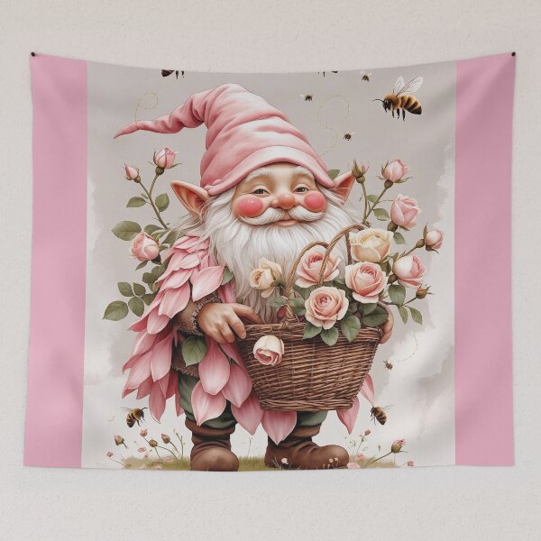 Item preview, Rose Petal Gnome – Gentle Floral Cottagecore Fantasy designed and sold by Deezyned.