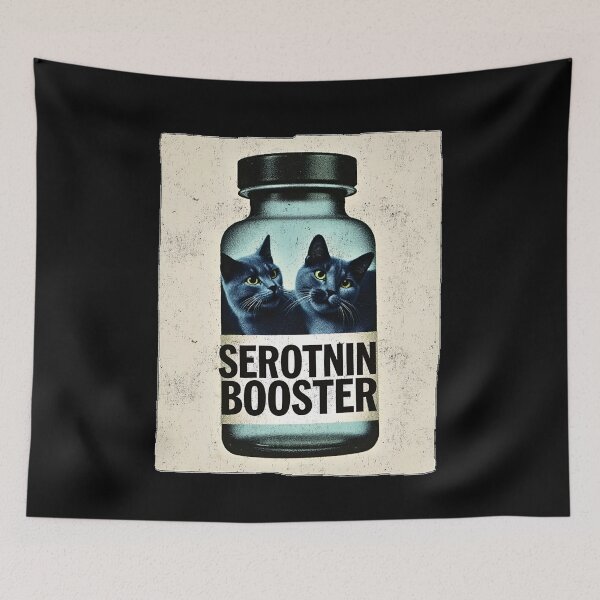 Item preview, Serotonin Booster: Funny Cat Graphic designed and sold by Mystikos Art.