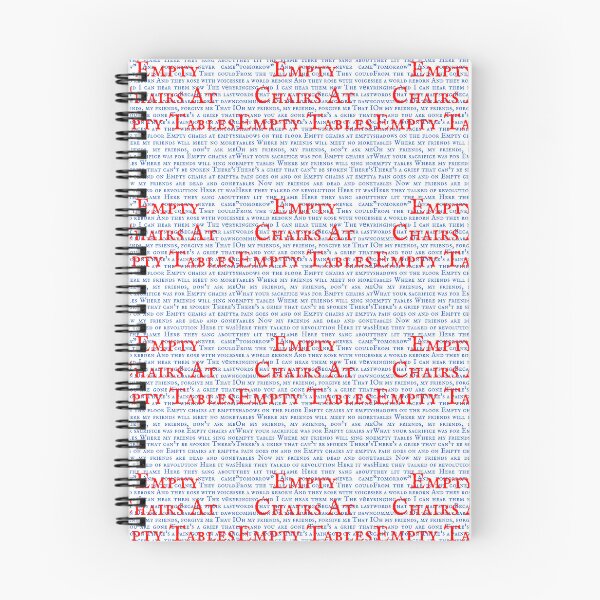 Item preview, Les Miserable Lyrics designed and sold by broadwaygirl142.
