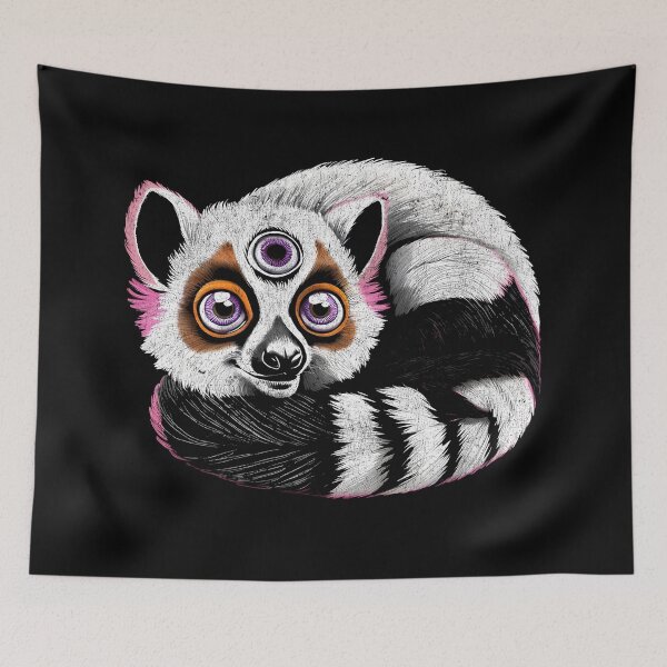Item preview, Third Eye Lemur: Psychedelic Animal Graphic designed and sold by Mystikos Art.