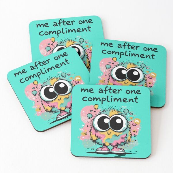 Item preview, Me After One Compliment – Cute Funny Cartoon Character designed and sold by LOVELUTZA.