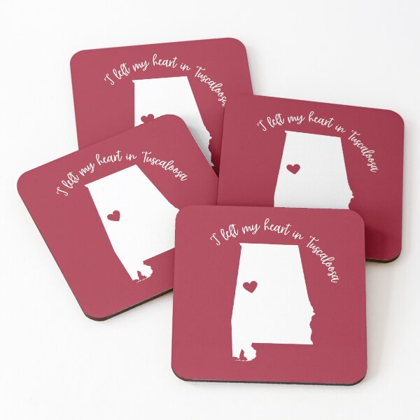 Item preview, I Left My Heart in Tuscaloosa | Alabama Map Design designed and sold by collegecharm.