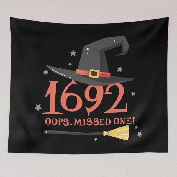 Item preview, "Witchcraft Humor: Spooky 1692 Salem Witch Trials Retro Design - Halloween 2025" designed and sold by artworkathome.