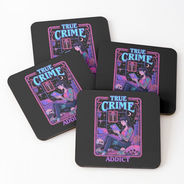 Item preview, True Crime Addict: Retro-style Graphic designed and sold by Mystikos Art.