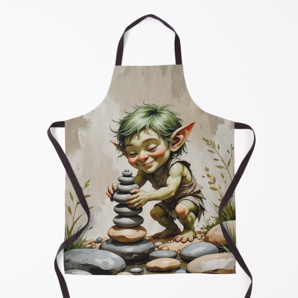 Item preview, Pebble Garden Goblin – Calming Cottagecore Woodland Friend designed and sold by Deezyned.