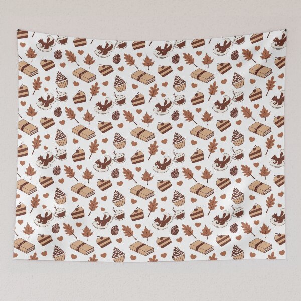 Item preview, A cutesy autumnal pattern designed and sold by Merrylands Artshop.
