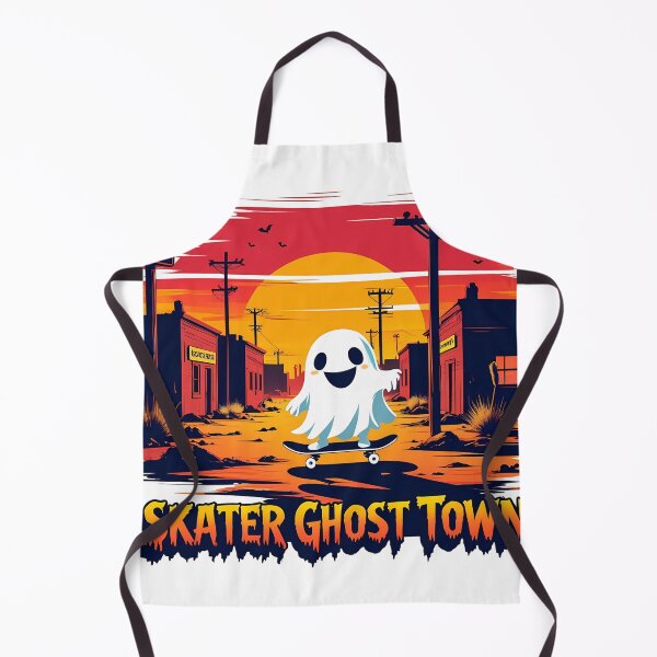 Item preview, Skater Ghost Town – Retro Halloween Skateboarding Ghost Sunset Design designed and sold by LoliDesignShop.