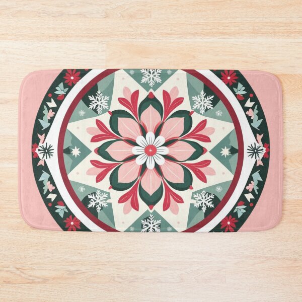 Item preview, Korean Dancheong Winter Mandala – Traditional Korean Art Snowflake Floral Pattern, Vintage Buddhist Design designed and sold by jelonkaa.