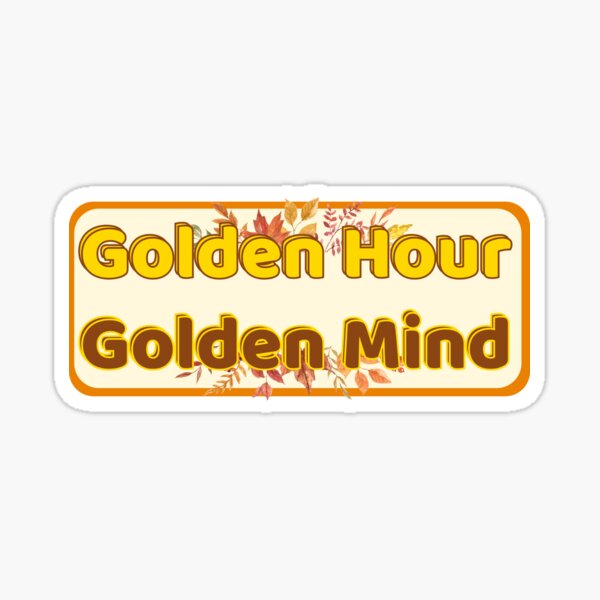 Item preview, Golden Hour, Golden Mind Sticker designed and sold by PocketPeace.