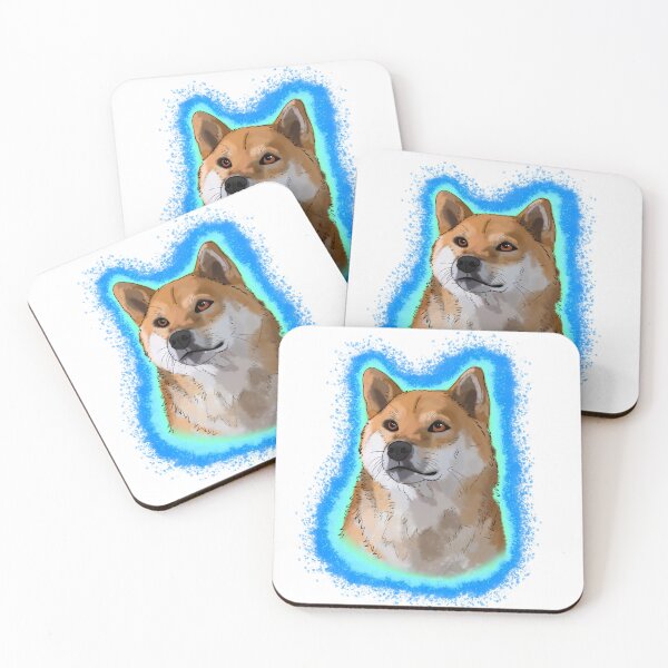 Item preview, golden shiba inu light blue splash designed and sold by DawnCatcher20.