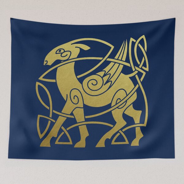 Item preview, Medieval Style Celtic Nordic Knotwork Winged Beast designed and sold by Pixelchicken.