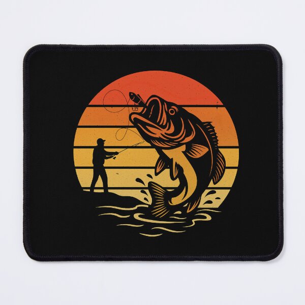Item preview, Largemouth Bass Fishing Retro Sunset – Perfect Catch for Anglers designed and sold by Lunaria Arts.